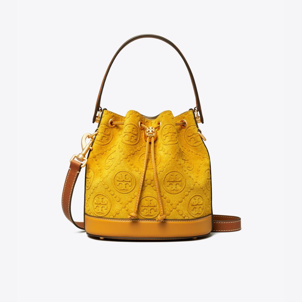 TORY BURCH - BOLSO TIPO BOMBONERA AMARILLO