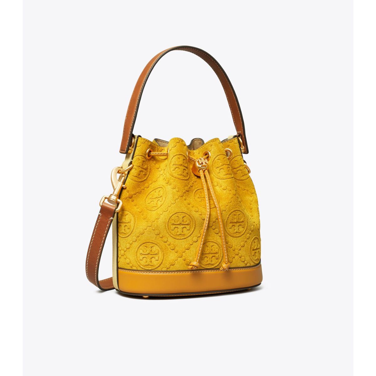 TORY BURCH - BOLSO TIPO BOMBONERA AMARILLO