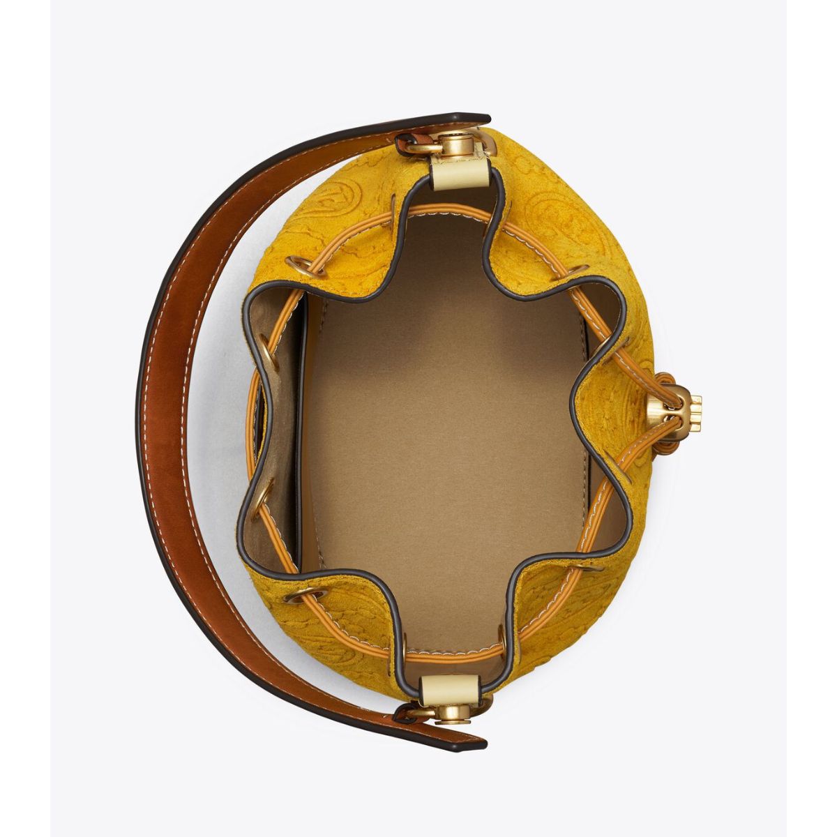 TORY BURCH - BOLSO TIPO BOMBONERA AMARILLO