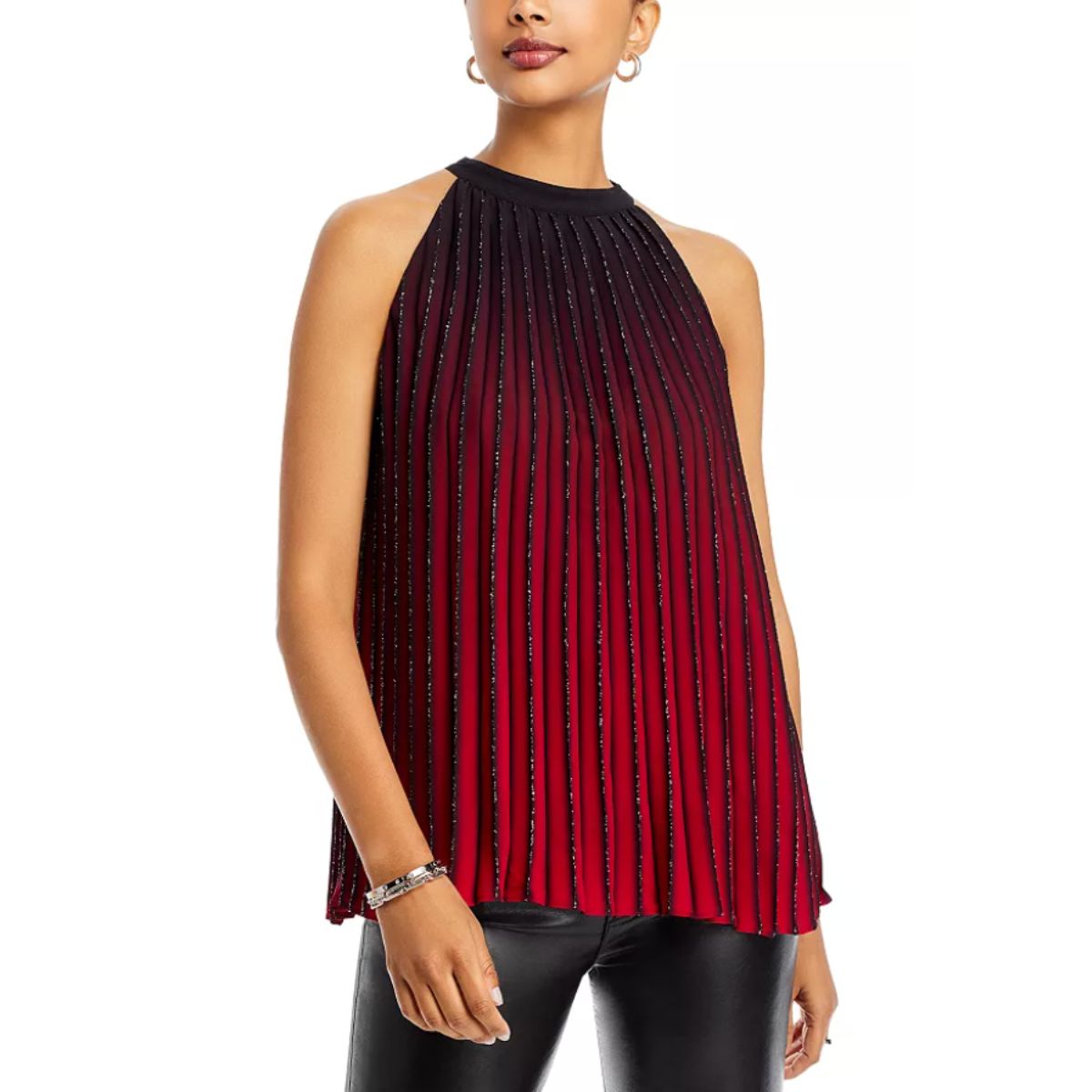 TAHARI - BLUSA PLISADA