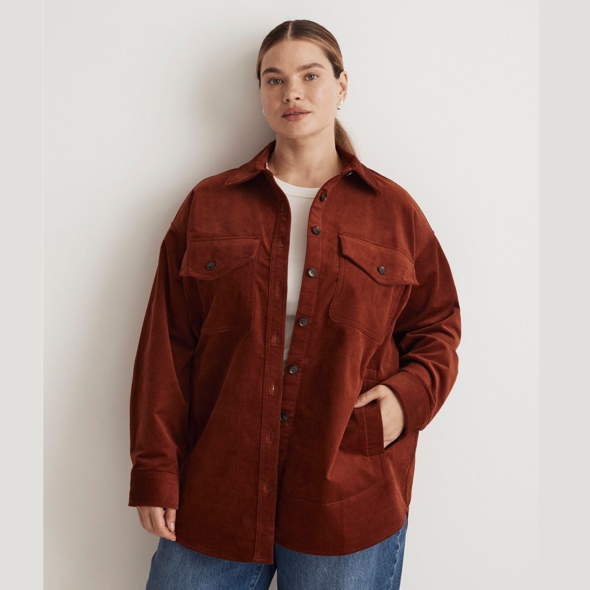 MADEWELL - CHAQUETA-CAMISA DE PANA